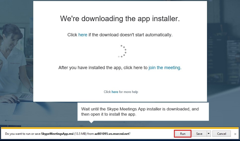 skype meeting app install location